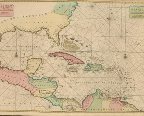 Bildbeispiel: Seekarte mit politischer Darstellung des karibischen Raumes